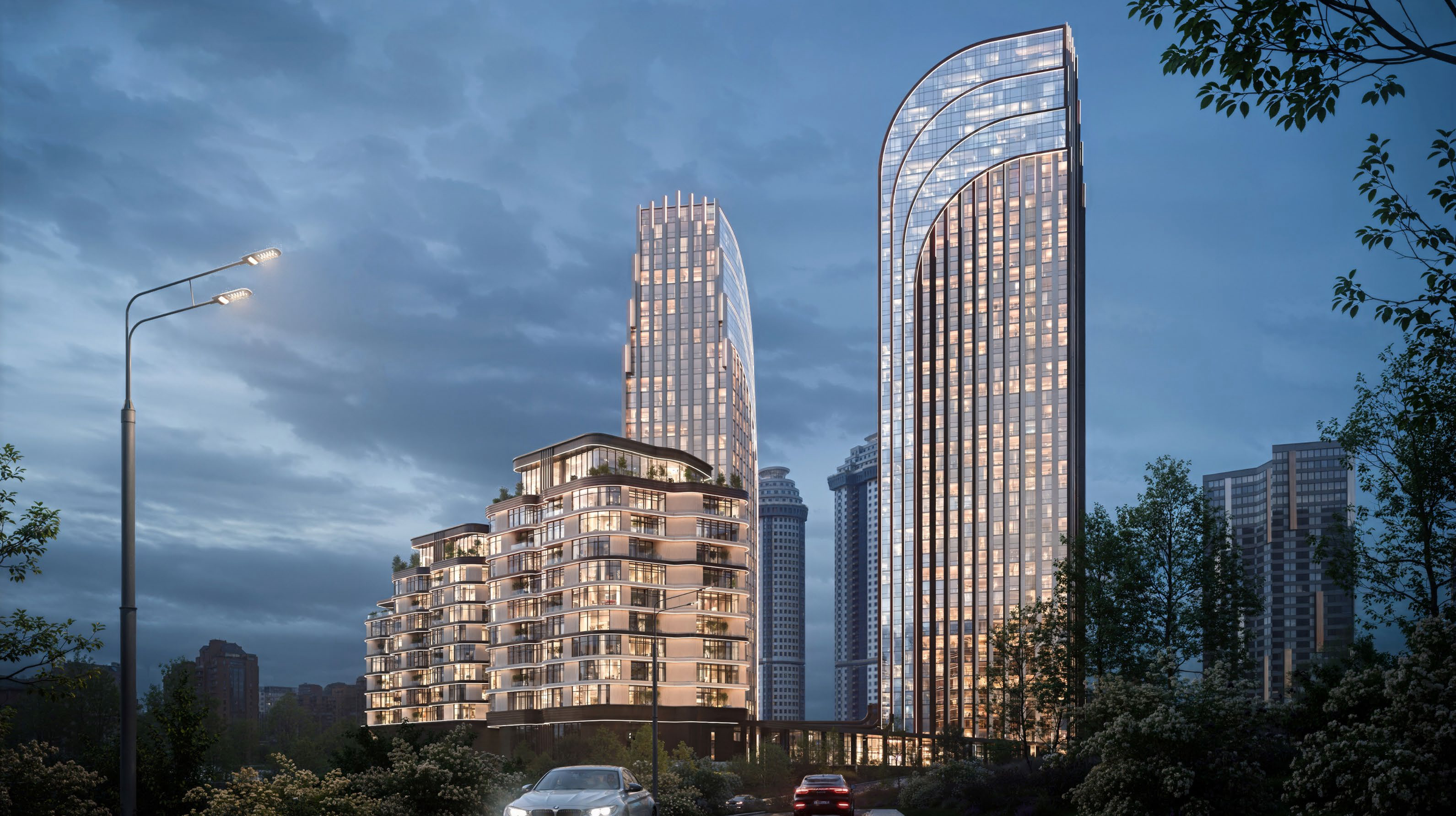 Архитектура квартала Мосфильмовская 75